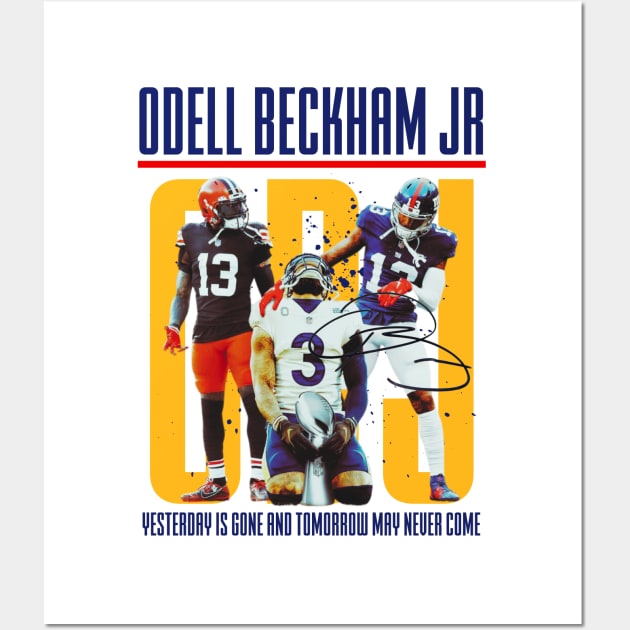 Odell Beckham Jr Aesthetic Tribute 〶 Wall Art by Terahertz'Cloth